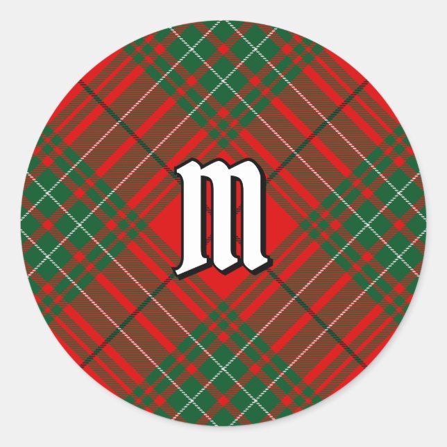 Sticker Rond Clan Cumming Tartan (Devant)