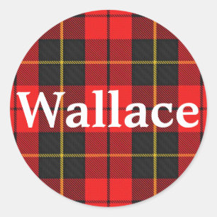 Sticker Rond Clan écossais Wallace Tartan Plaid