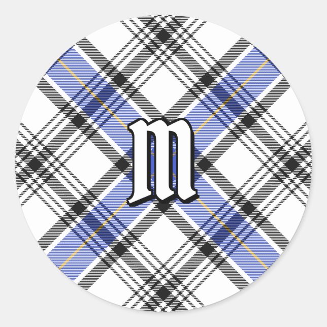 Sticker Rond Clan Hannay Tartan (Devant)