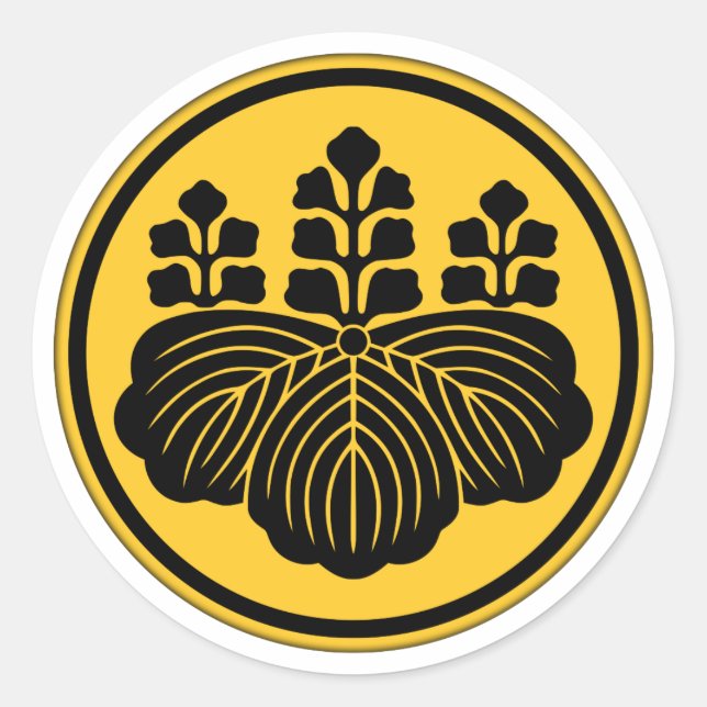 Sticker Rond Clan Kamon Toyotomi (Devant)