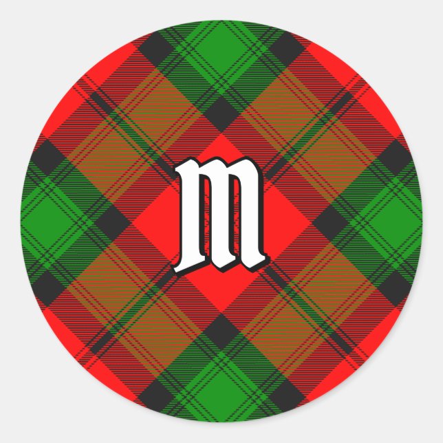 Sticker Rond Clan Kerr Tartan (Devant)