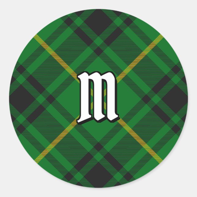 Sticker Rond Clan MacArthur Tartan (Devant)