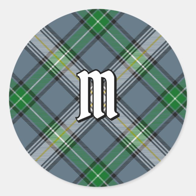 Sticker Rond Clan MacDowall Tartan (Devant)