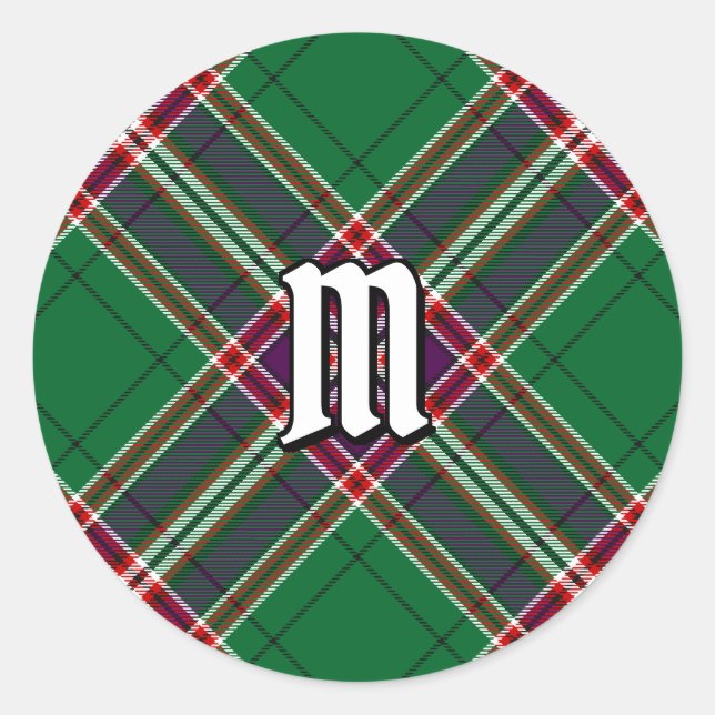 Sticker Rond Clan MacFarlane Chasse moderne Tartan (Devant)
