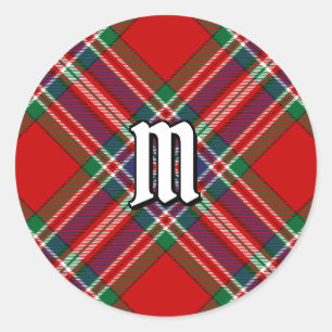 Sticker Rond Clan MacFarlane Red Tartan