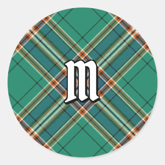 Sticker Rond Clan MacFarlane Tartan de chasse antique (Devant)