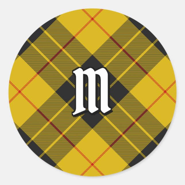 Sticker Rond Clan Macleod de Lewis Tartan (Devant)