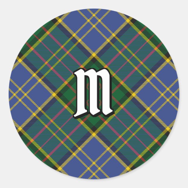 Sticker Rond Clan MacMillan Chasse Tartan (Devant)
