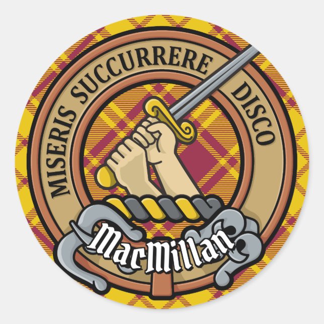 Sticker Rond Clan MacMillan Crest sur le tatan de robe (Devant)