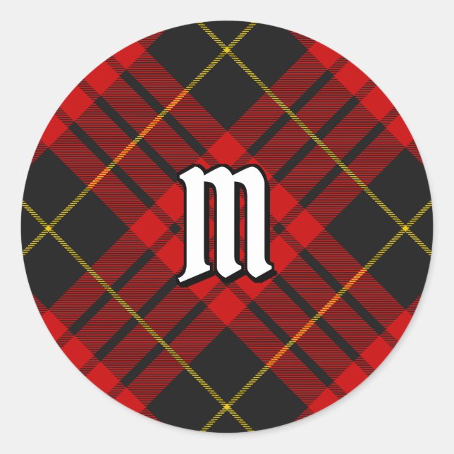 Sticker Rond Clan MacQueen Tartan (Devant)