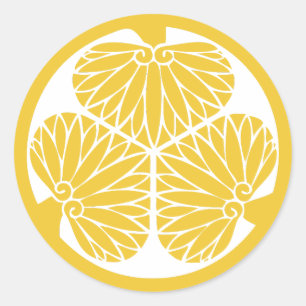 Sticker Rond Clan Mon Crest Tokugawa