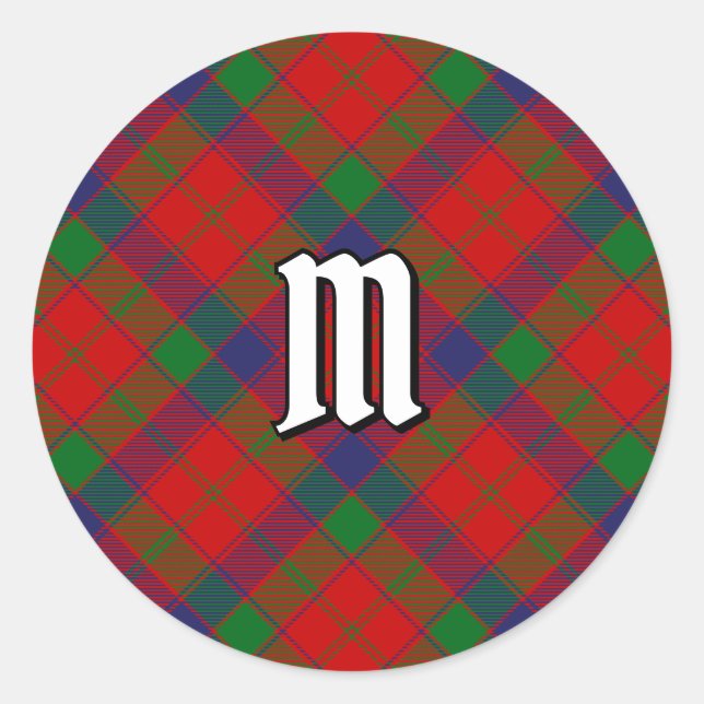 Sticker Rond Clan Robertson Tartan (Devant)
