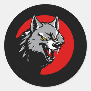 Sticker Rond Clan Wolf Dragoons clan de la technologie de comba