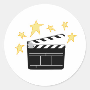 Sticker Rond Clapperboard