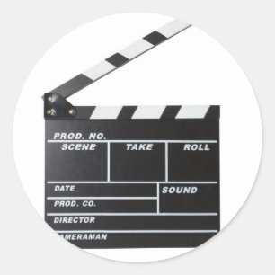 Sticker Rond clapperboard film