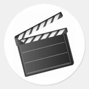 Sticker Rond Clappeur de film