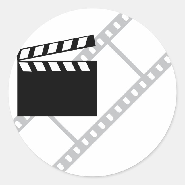 Sticker Rond clappeur de film hollywoodien (Devant)