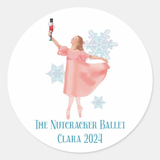 Sticker Rond Clara avec Nutcracker 2024 (Devant)