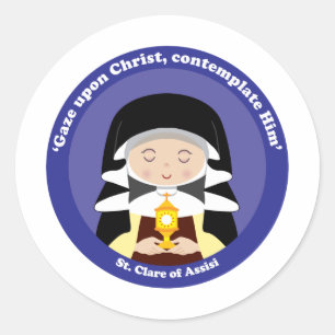 Sticker Rond Clare d'Assise