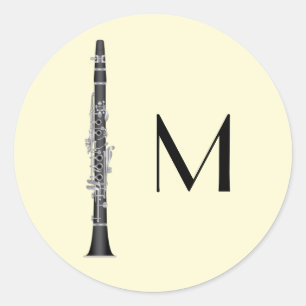Sticker Rond Clarinet Music Teacher Band Musicien