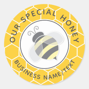 Sticker Rond Clas de Baby shower Eucalyptus aux abeilles mignon
