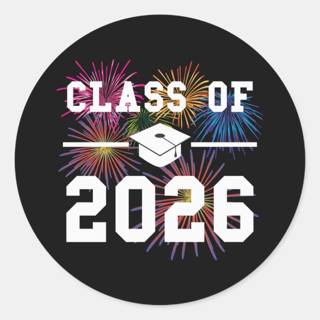 Sticker Rond Class Of 2026 Senior Year (Devant)