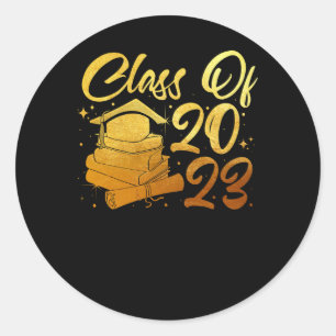 Sticker Rond Class of 2028 Graduation Students Bachelor_s Hat S