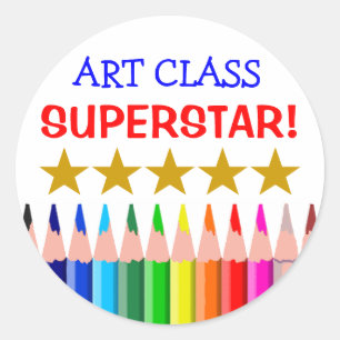 Sticker Rond Classe Art Superstar