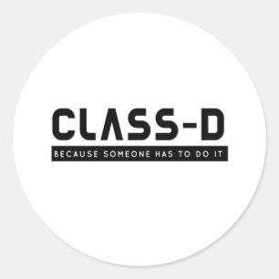 Sticker Rond Classe D Quelqu'Un Faire Drôle Prisonnier SCP Sécu