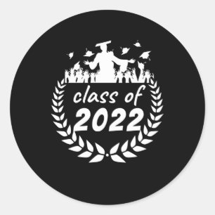 Sticker Rond classe de 2022 diplôme ou reunion design par