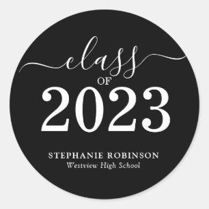 Sticker Rond Classe de 2023 Graduation Party