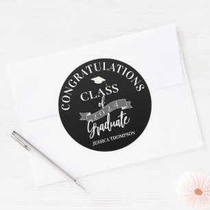 Sticker Rond Classe de 2024 Fêtes Diplômé