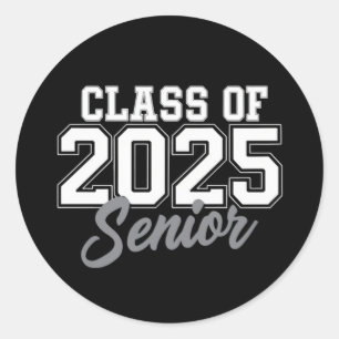 Sticker Rond Classe De 2025 Senior Retour À L'École 2025 Vintag
