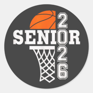 Sticker Rond Classe de basket-ball 2026 senior 26 joueur équipe