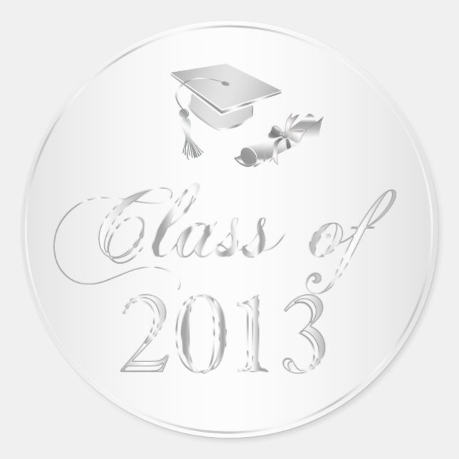 Sticker Rond Classe de Diplôme et Diplôme de Diplôme de 2013 (Devant)