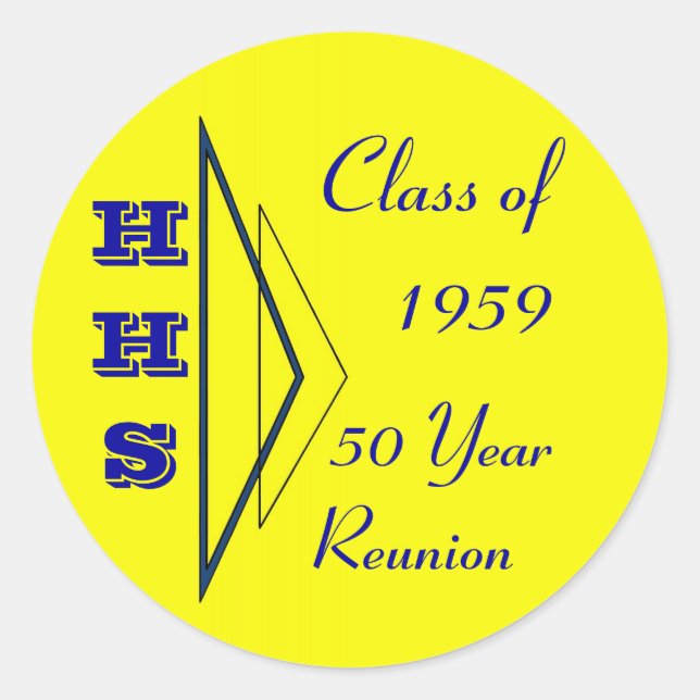 Sticker Rond classe de réunion de 1959 (Devant)