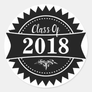 Sticker Rond Classe d'insigne de 2018