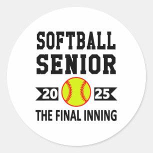 Sticker Rond Classe Supérieure De 2025 Softbyll Senior Night Gr