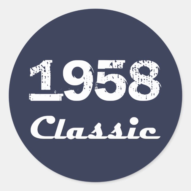 Sticker Rond Classic 1958 60e anniversaire (Devant)