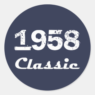 Sticker Rond Classic 1958 60e anniversaire