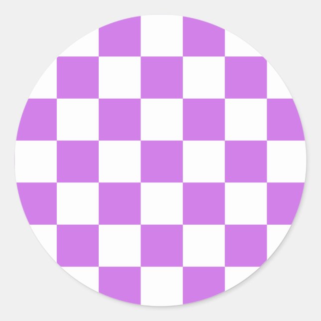 Sticker Rond Classic visual magenta checkerboard  (Devant)