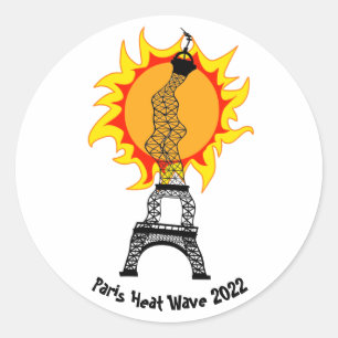 Sticker rond classique 2022 Heat Wave Paris