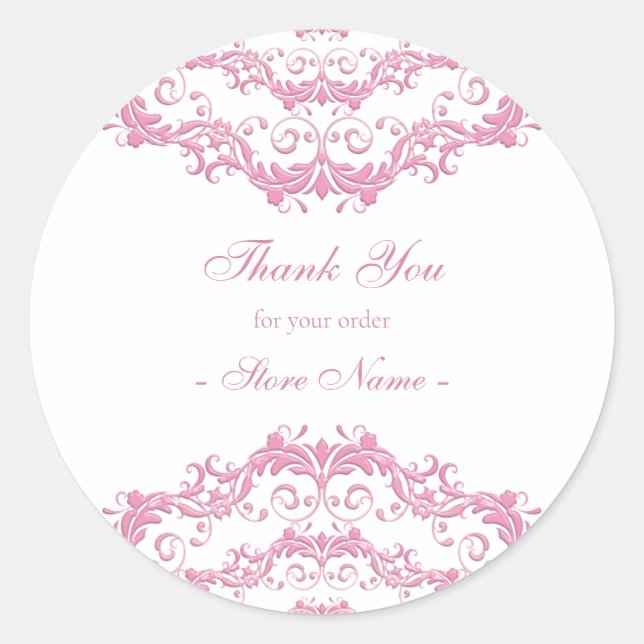 Sticker rond classique à couronne florale (Devant)