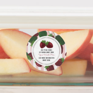 Sticker rond classique à fraise sur mesure