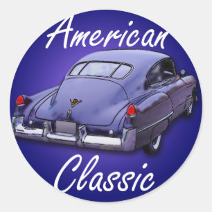 Sticker Rond Classique américain Cadillac 1949