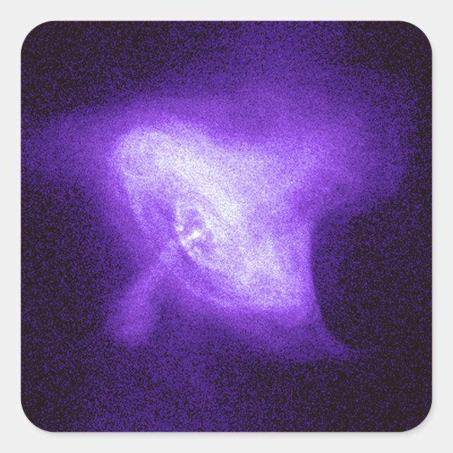 Sticker rond classique au coeur d'un crabe Nebula (Devant)