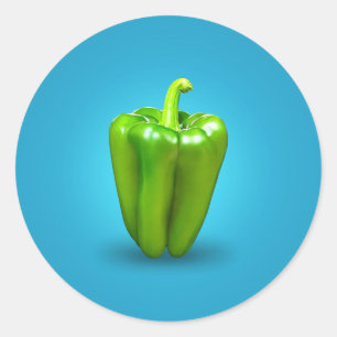 Sticker rond classique au poivre vert