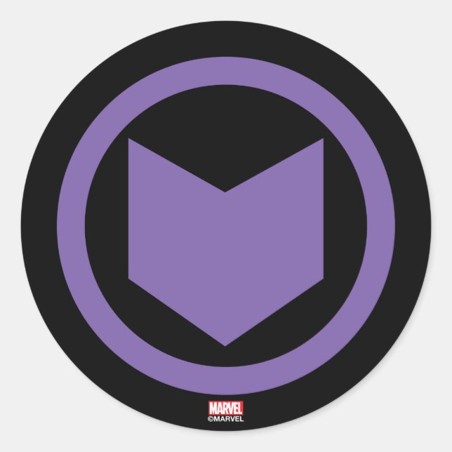 Sticker Rond Classique Avengers | Icône Flèche Hawkeye (Devant)