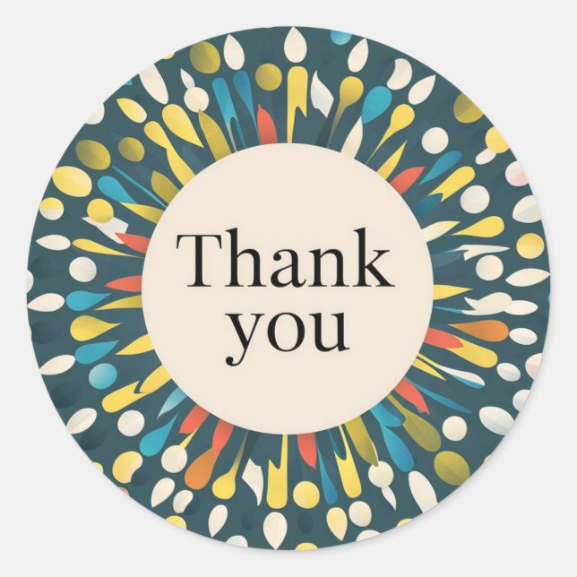 Sticker rond classique Belle conception (Devant)