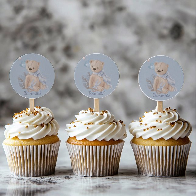 Sticker rond classique Boho bébé ours en peluche (Créateur téléchargé)